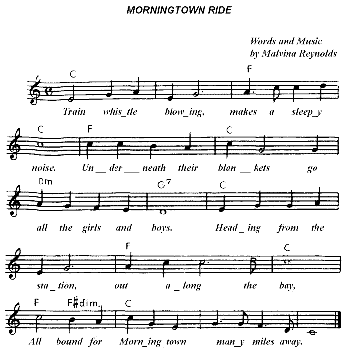 Нотный текст - Morningtown ride